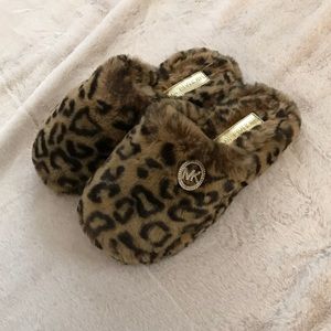 Micheal Kors Leopard Slippers